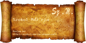 Szokol Mária névjegykártya